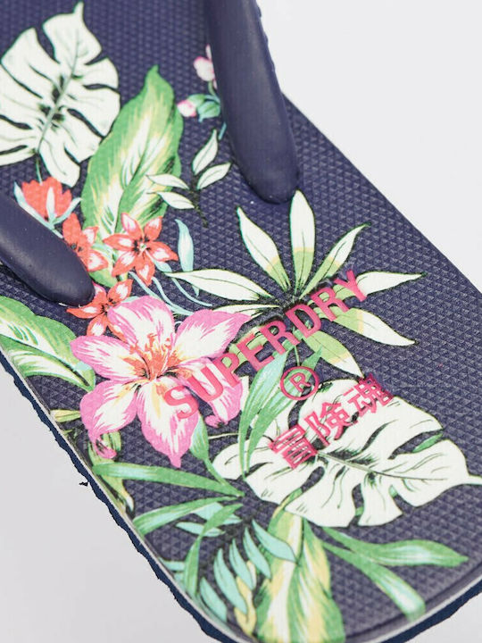 Classic Vintage Women's Flip Flops Navy Blue
