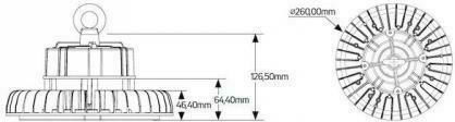 Geyer Φωτιστικό Καμπάνα 60W Φυσικό Λευκό 7800lm με Ενσωματωμένο LED Μαύρο