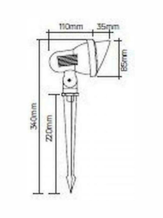 Geyer Στεγανό Φωτιστικό Led Καρφωτό 10W Πράσινο IP65 SPK85G
