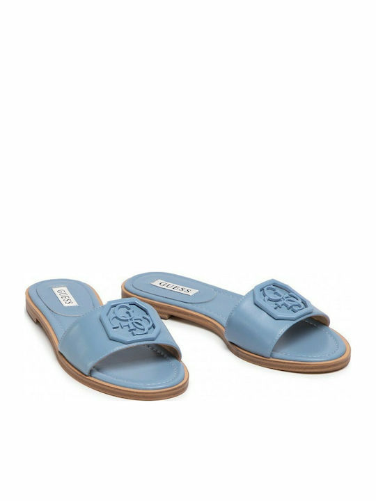 Guess Women's Flat Sandals In Light Blue Colour