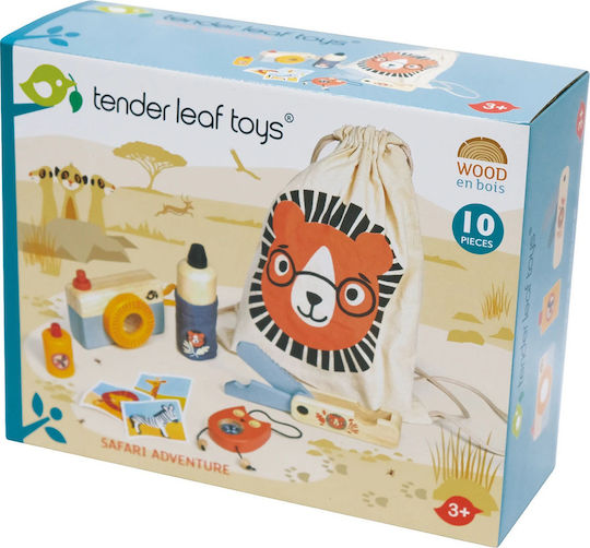 Tender Leaf Toys Imitation Game Safari Adventure Set made of Wood 10pcs