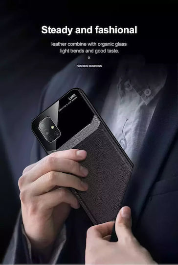 Bodycell Plexiglass Back Cover Δερματίνης Μαύρο (Galaxy A51)