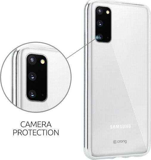 Crong Slim 0.8mm Umschlag Rückseite Silikon 0.8mm Transparent (Galaxy S20)