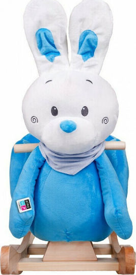 Playto Fabric Rocking Toy Rabbit with Music with Max Load Capacity 30kg Blue