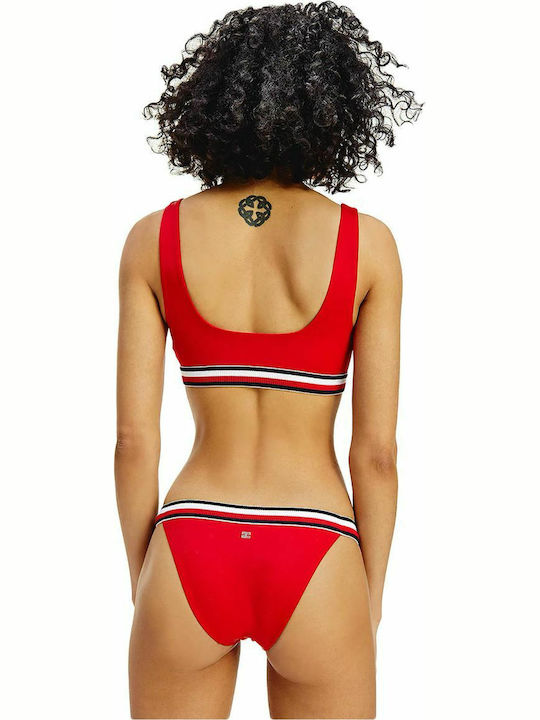 Tommy Hilfiger Sports Bra Bikini Top Red