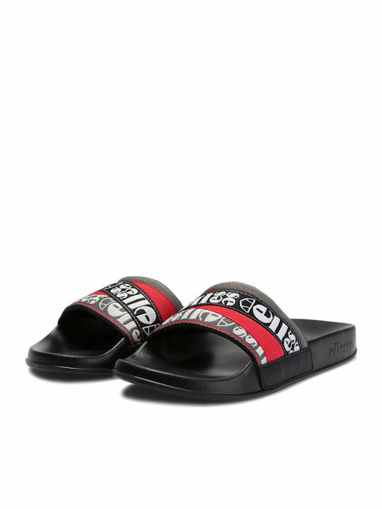 Filippo Webbing Herren Slides Schwarze