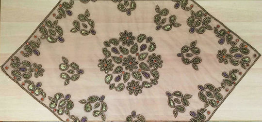 Linea Home Checkered Set 4 Pieces AT-17 with Embroidery Transparent 100x100cm