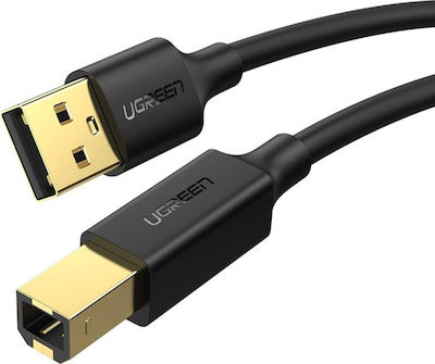 Ugreen USB 2.0 Cable USB-A male - USB-B male Μαύρο 1m (US135)