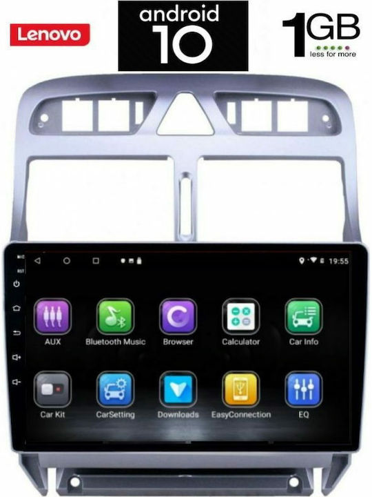 Lenovo Sistem Audio Auto pentru Peugeot 307 2001-2008 (Bluetooth/USB/AUX/WiFi/GPS/Partitură) cu Ecran Tactil 9"