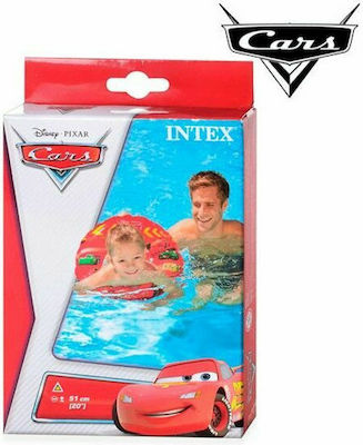 Intex Inel de Înot pentru Copii Disney Cars cu Diametru 51cm. pentru 3-6 Ani Roșu