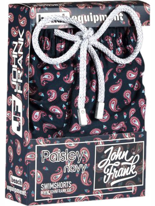 Men's Swimwear Shorts Navy Blue with Patterns