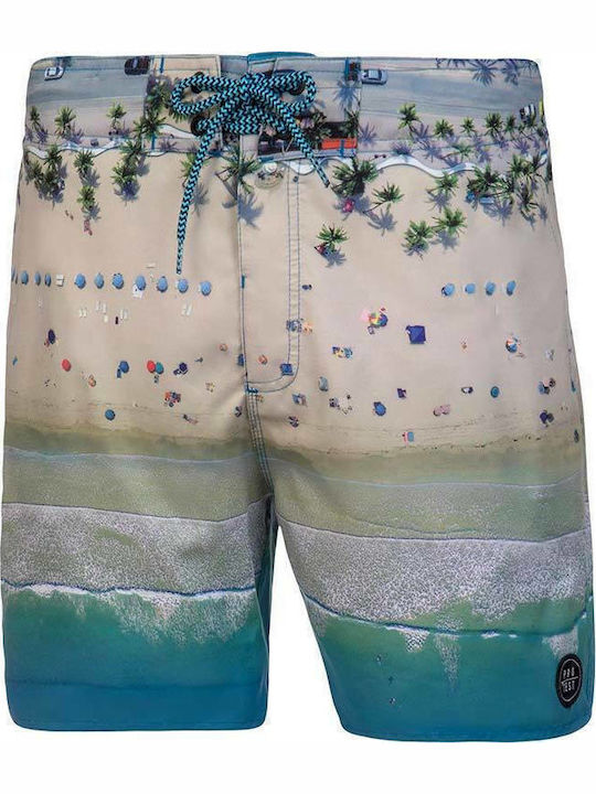 Men's Swimwear Shorts Light Blue with Patterns