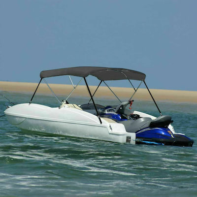 vidaXL Aluminium Boat Canopy L183xH137cm Gray