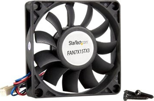 StarTech FAN7X15TX3 Case Fan 70mm 3500rpm 29.58cfm Without LEDs Lighting and Connection 3-Pin