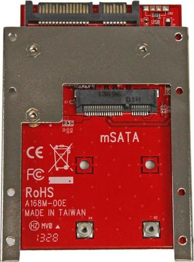 StarTech mSATA SSD auf 2.5in SATA Adapter Rot (SAT32MSAT257)
