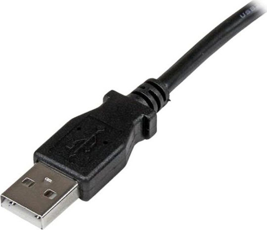 StarTech USB 2.0 Cable USB-A male - Μαύρο 3m Left Angled (USBAB3ML)