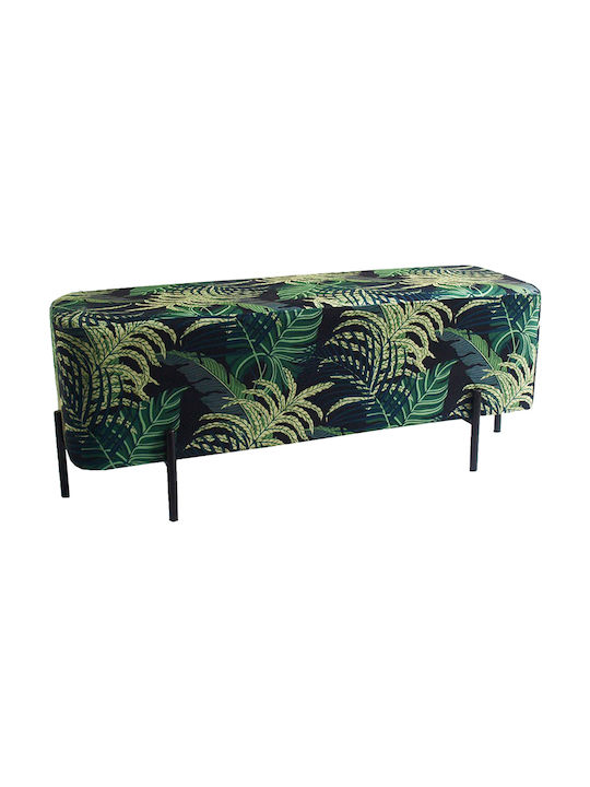 Stool For Living Room Upholstered with Fabric Amazonios Multicolour 110x45x40cm