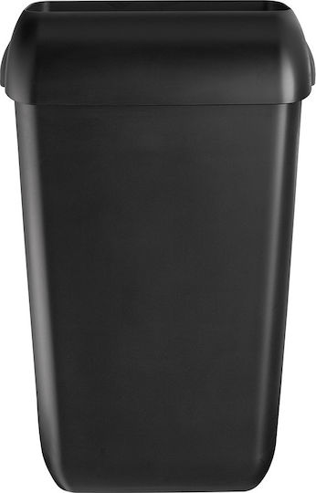 Delta Cleaning Plastic Waste Bin 23lt Wall mounted Black