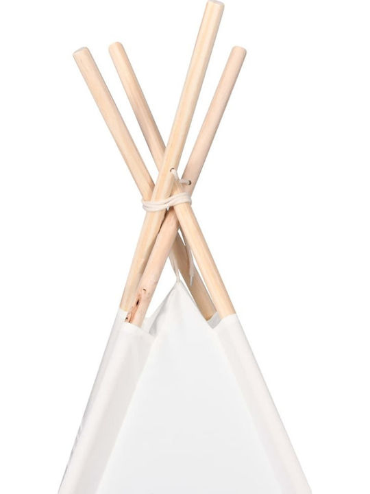 vidaXL Παιδική Σκηνή Ινδιάνικη Teepee Peach Skin Λευκή