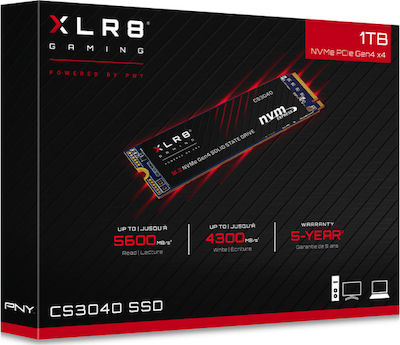 PNY XLR8 CS3040 SSD 1TB τύπου M.2 με σύνδεση PCI Express 4.0 M280CS3040-1TB-RB