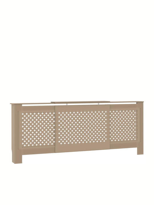 vidaXL MDF Brown Expandable Radiator Cover 205x20.5x82cm