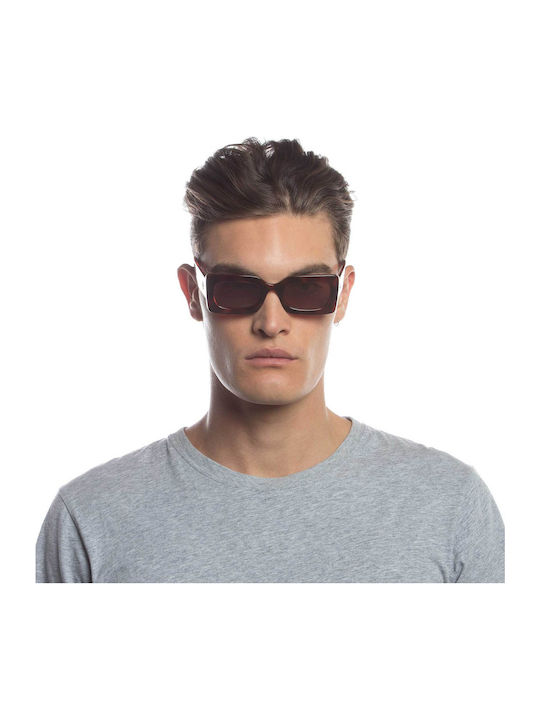 Le Specs Oh Damn! Unisex Sunglasses with Brown Plastic Frame LSP2102358