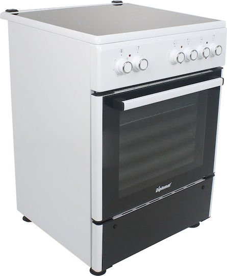 Muhler Aragaz 64lt cu Plite Ceramice L60cm. White