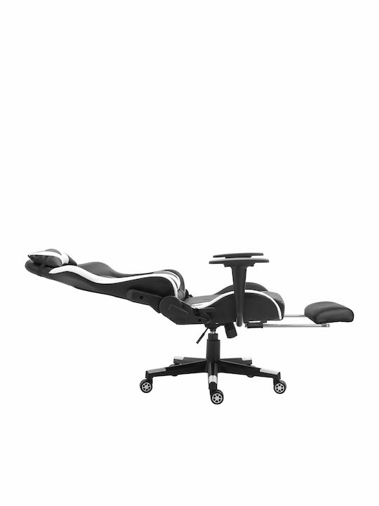 Raptor Stellar Artificial Leather Gaming Chair with Footrest White