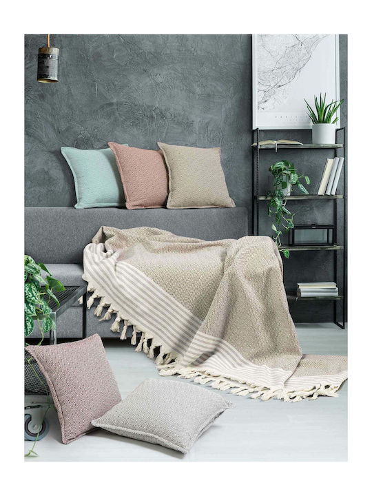 Madi Three-Seater Sofa Throw Tent 170x300cm Beige TENT BEIGE-3TH