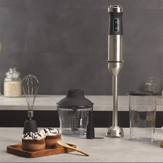 Cecotec Power TitanSchwarz 1500 XL Cream & Crush Handmixer mit Inox-Stab 1500W Schwarz
