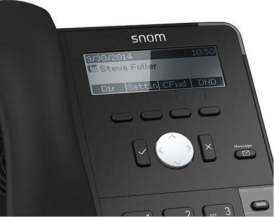 Snom D712 Wired IP Phone with 4 Lines Black