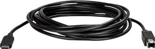 StarTech USB 2.0 Cable USB Type-C Male to USB-B Black 3m