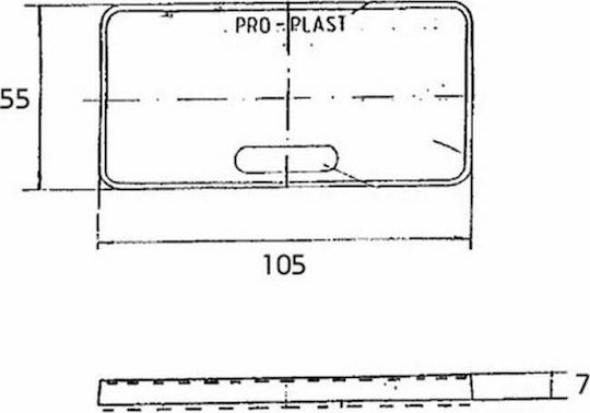 Auto Gs Truck Reflector Reflective Rectangle 105x55mm Red 39034