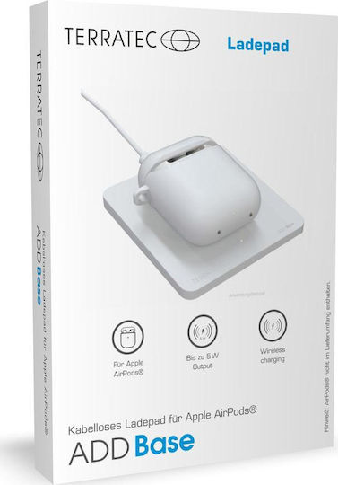 TerraTec ADD Suport de încărcare în culoarea Alb pentru Apple AirPods 1 / AirPods 2