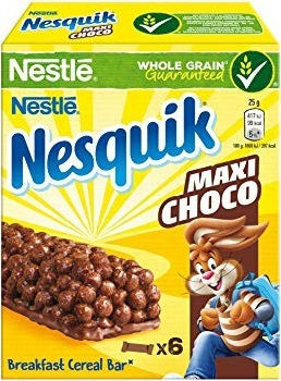 Nestle Nesquik Maxi Μπάρα Ενέργειας / Ξηρών Καρπών με Choco (6x25gr)