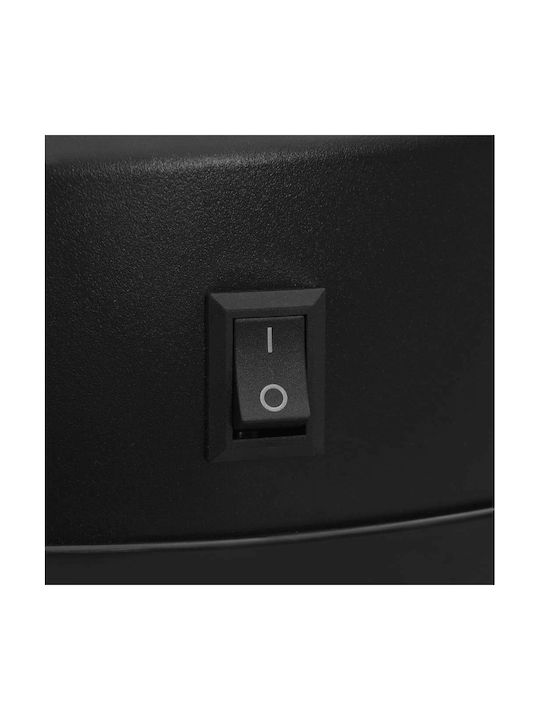 vidaXL Metallic Waste Bin with Sensor Black 50L