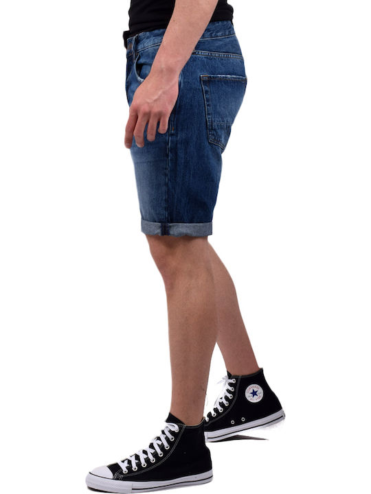 Paolo Men's Shorts Jeans Navy Blue