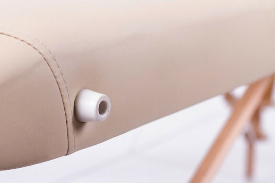 Rest Pro Pro Memory 3 Κρεβάτι Μασάζ και Φυσικοθεραπείας Φορητό/Πτυσσόμενο Μπεζ από Ξύλο 192x70εκ.