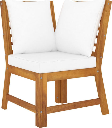 Outdoor Living Room Set 2 Pieces Cream With Pillows