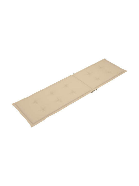 vidaXL Liegestuhlkissen Beige 105x50cm.