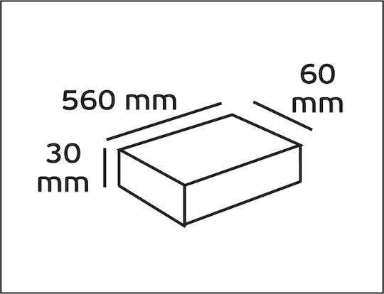 VK Lighting Commercial Linear Recessed LED Ceiling Light 8W Warm White IP20 L56xD6xH3cm