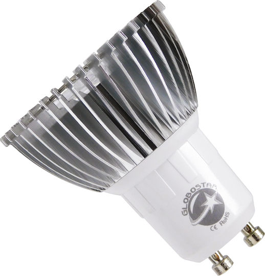 GloboStar LED Bulb 3W For GU10 Socket And MR16 Shape Red 250 Lumen Dimmable