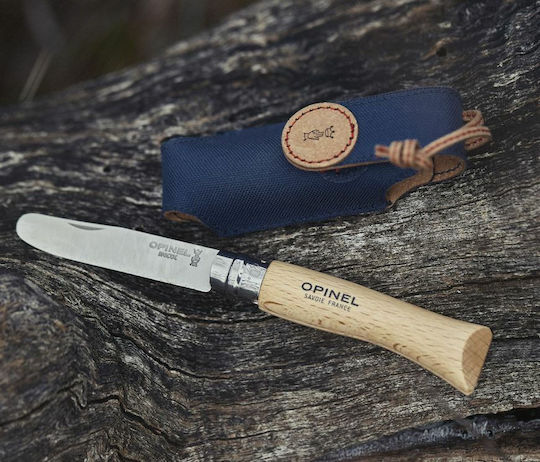 Opinel Mein Erster Opinel Messer Ausbildung Blau in Lederhülle