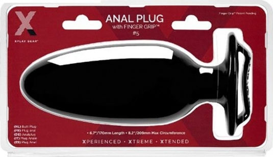 Perfect Fit Brand Xplay Finger Grip Plug #3L Πρωκτική Σφήνα Μαύρη