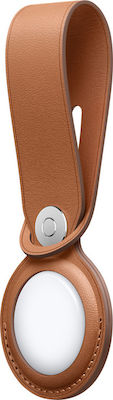 Apple Leather Loop Θήκη Μπρελόκ Δερμάτινη για AirTag Saddle Brown