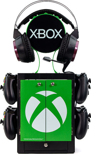 Numskull Official Xbox Gaming Locker Зарядна станция за 4 контролера XBOX Един / Xbox Series X/S - Xbox Серия X/S Зелен