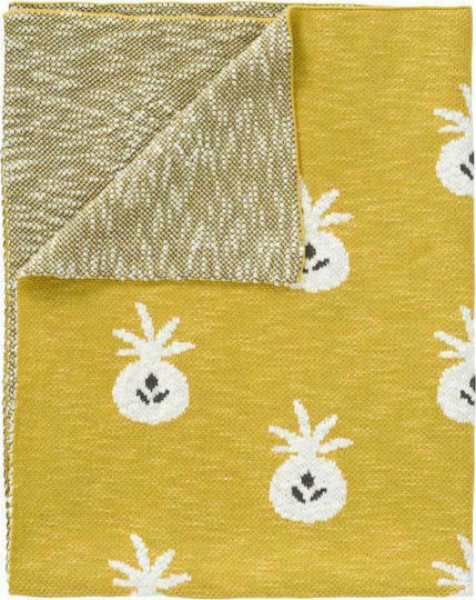 Fresk Pătură Pepinieră Swaddling pături Pineapple Tricotat Galbenă 80x100cm
