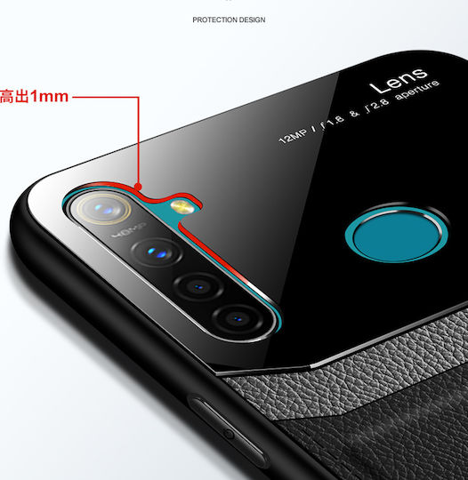 Bodycell Plexiglass Umschlag Rückseite Kunststoff Schwarz (Redmi Note 8T)