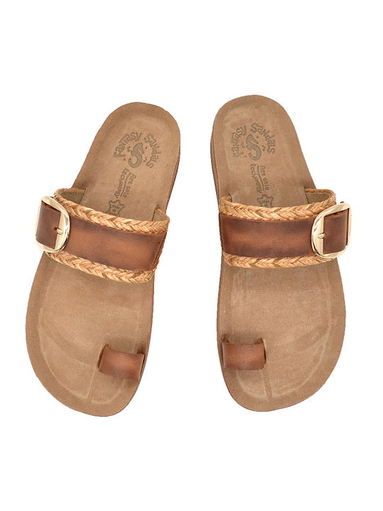 Eva Leather Women's Anatomic Sandals Tabac Brown