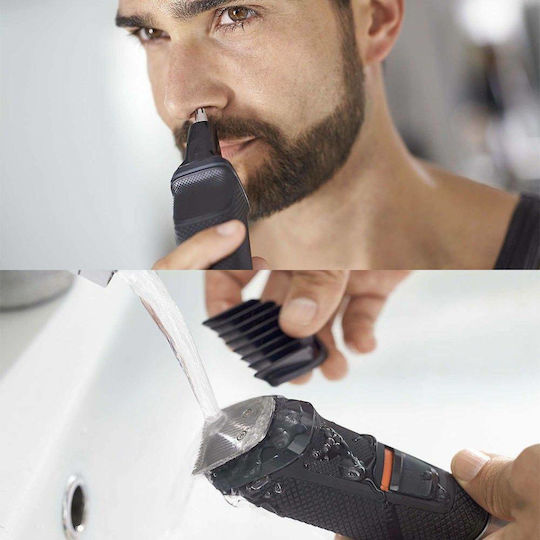 Philips Multigroom Series 5000 11 in 1 Σετ Επαναφορτιζόμενης Κουρευτικής Μηχανής Μαύρο MG5730/15